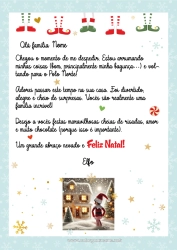 Desenho grátis Elfo de Natal Cartas de duendes travessos Carta de Despedida do Elfo