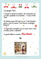 Disegno gratuito Elfo di Natale Lettere di elfi scherzosi Lettera di Partenza dell'Elf