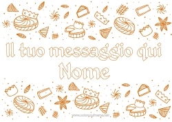 Disegno gratuito Torta Corona Epifania Galette dei Re Cornice