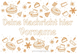 Kostenlose Zeichnung Kuchen Krone Epiphanie Dreikönigskuchen Rahmen