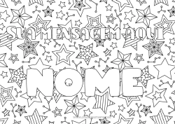 Desenho grátis Festa Nome decorado Espaço Estrelas Fundo decorativo
