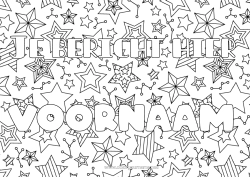 Gratis tekening Feest Gedecoreerde naam Ruimte Sterren Decoratieve achtergrond