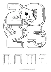 Disegno gratuito Capodanno cinese Serpente Rettili 2025