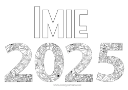 Kolorowanka do personalizacji Zentangle 2025