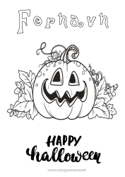 Gratis farvelægning Græskar Halloween Tilmelding 