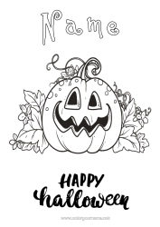 Free colouring Pumpkin Halloween Halloween sign-up