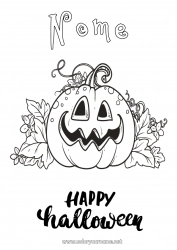 Desenho grátis Abóbora Halloween Inscrição 