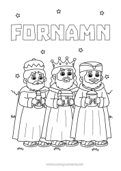 Färgläggningssida att anpassa Epifania De tre vise män
