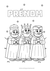 Dessin gratuit Épiphanie Rois mages