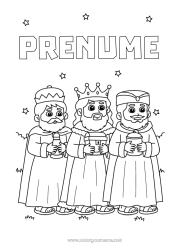 Pagină de colorat personalizată Epifania Magi