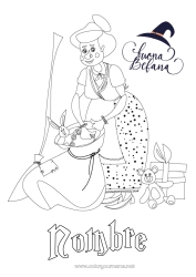 Colorear gratis Bruja Epifanía Befana