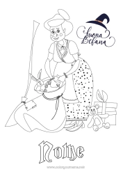 Desenho grátis Bruxa Epifania Befana