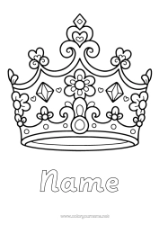 Colouring to customise Princess Crown Jewel