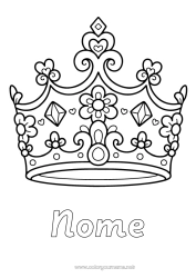 Desenho grátis Princesa Coroa Joia