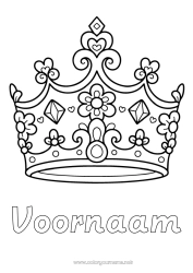 Gratis kleurplaat Prinses Kroon Sieraad