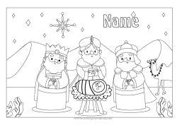 Colouring to customise Epiphany Wise Men
