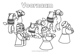Gratis tekening Driekoningen Wilde dieren van Afrika Kameel, dromedaris Drie Koningen
