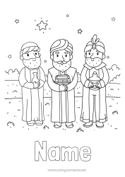 Colouring to customise Epiphany Wise Men