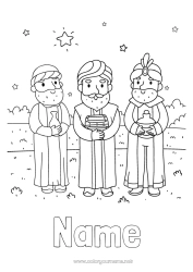Free coloring Epiphany Three Wise Men