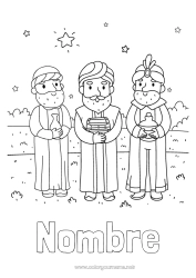 Colorear gratis Epifanía Reyes Magos