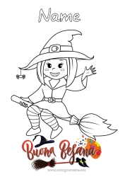Colouring to customise Witch Epiphany Befana Wizard's Hat