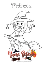 Dessin gratuit Sorcière Épiphanie Befana