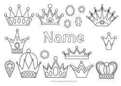 Colouring to customise Crown Epiphany Jewel