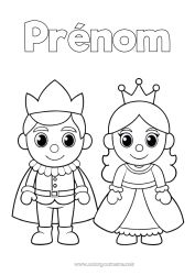 Dessin gratuit Épiphanie Coloriages faciles Roi Reine
