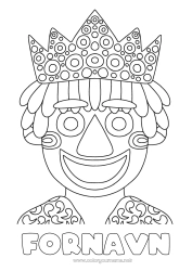 Gratis tegning Kronen Epifani. Karneval Fettisdagen Konge Kongens kake