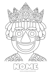 Desenho grátis Coroa Epifania Carnaval Terça-feira Gorda Rei Bolo dos Reis
