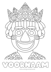 Gratis kleurplaat Kroon Driekoningen Carnaval Vastenavond Koning Driekoningen cake