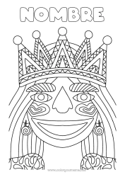Dibujo libre Corona Epifanía Carnaval Reina