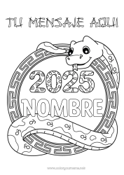 Dibujo libre Año Nuevo chino Serpiente Reptiles 2025