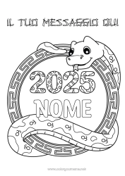 Disegno gratuito Capodanno cinese Serpente Rettili 2025