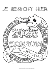 Gratis tekening Chinees Nieuwjaar Slang Reptielen 2025