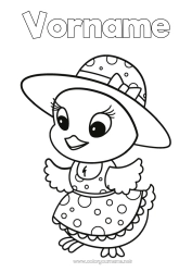Kostenlose Malvorlage Kawaii Küken Tier Bauernhoftiere