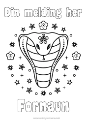 Gratis tegning Godt nyttår Kinesisk nyttår Slange Reptiler 2025