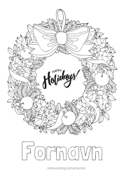 Gratis tegning Jul Julekrans