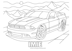 Kolorowanka do personalizacji Pojazdy Samochód Złożone kolorowanki Samochody, furgonetki i kampery Góra