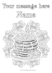 Colouring to customise Candlemas Pancakes Zentangle