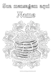 Desenho para personalizar Candelária Panquecas Zentangle