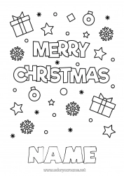 Free drawing Gifts Christmas “Merry Christmas” message