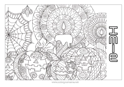 Kolorowanka do personalizacji świeca Dynia Halloween Mandala