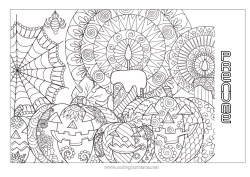 Pagină de colorat personalizată Lumânare Dovleac Halloween Mandala