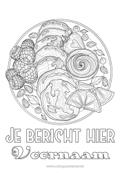 Gratis kleurplaat Candlemas Pannenkoeken Fruit Complex Kleurplaten Zentangle Sinaasappel