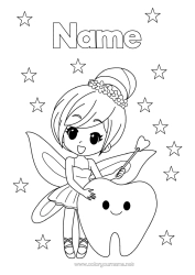 Colouring to customise Milk Tooth Tooth Fairy Magic Wand