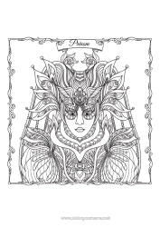 Dessin gratuit Masque Carnaval Coloriages complexes