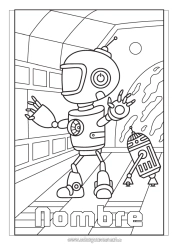 Colorear gratis Robot Espacio