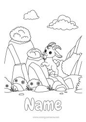 Colouring to customise Animal Goat Farm Animals Other Sports Mountain Climbing