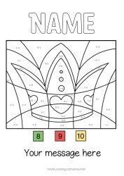 Free drawing Coloring by numbers Crown Epiphany Subtractions Additions King cake